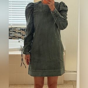 Ulla Johnson Puff Sleeve Denim Mini Dress